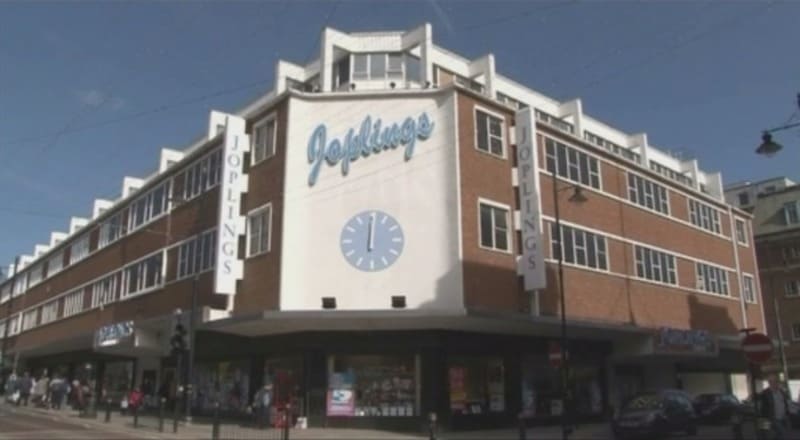 Joplings Department Store Sunderland with clock