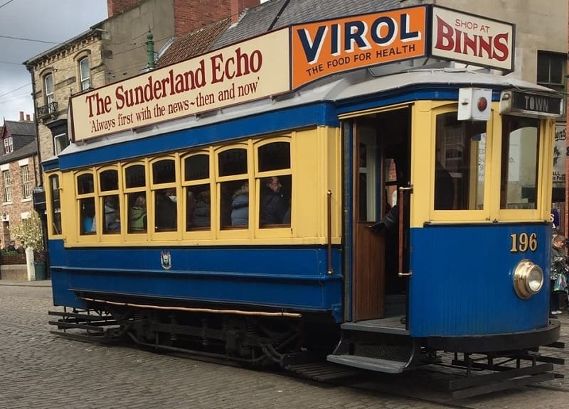 Beamish Museum - Sunderland Echo Advert on Tram to Town