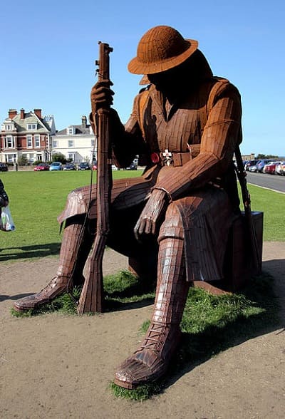 Tommy Statue cliff tops in Seaham Harbour